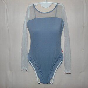 Daydance Lt. Blue Lace Long Sleeve Leotard XS